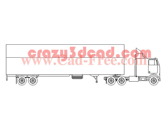 Long truck CAD blocks